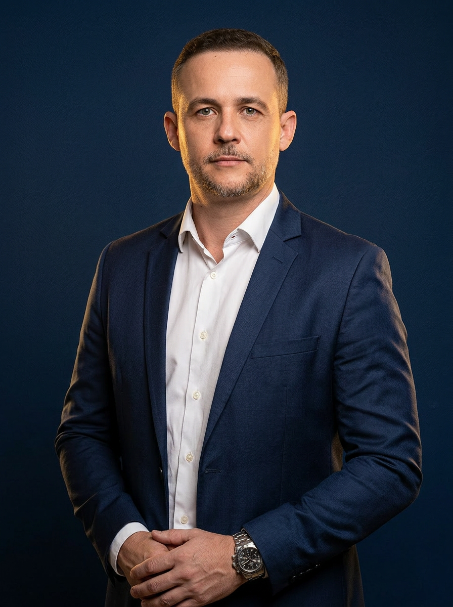 Retrato do Dr. Vinicius Azevedo, ortopedista especialista em coluna